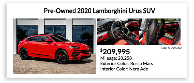 PRE-OWNED 2020 LAMBORGHINI URUS SUV