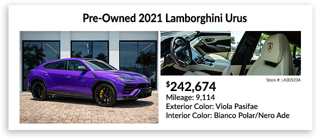 Pre-Owned 2021 Lamborghini Urus