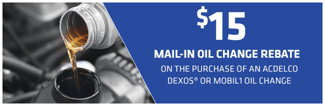 $15 Mail-In Oil Change Rebate