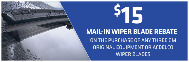 $15 Mail-In Wiper Blade Rebate