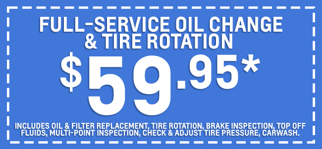 full service oil change and tire rotation