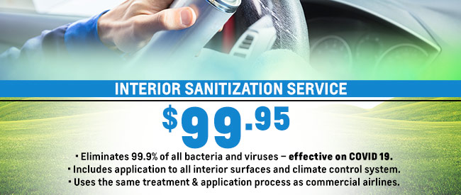 Interior Sanitization Service - $99.95
