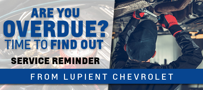 promotional offer on service appointments at Lupient Chevrolet in Bloomington MN