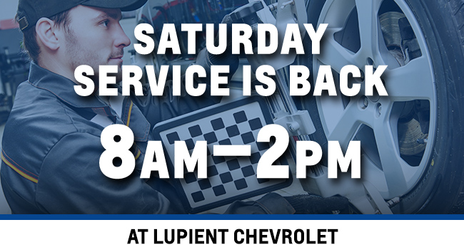 Saturday Service Is Back – 8AM – 2PM