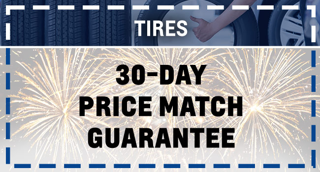 30day price match guarantee on tires