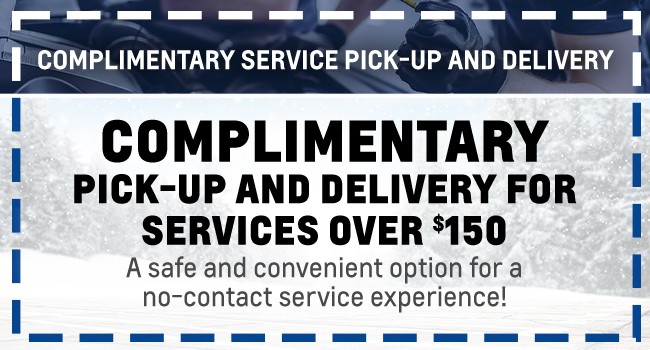 Complimentary service pick-up and delivery
