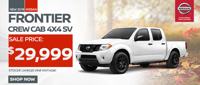 All New 2019 Nissan Frontier Crew Cab 4X4 SV