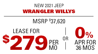 New 2021 Jeep Wrangler Willys