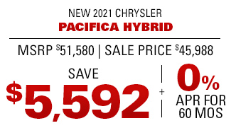 New 2021 Chrysler Pacifica Hybrid