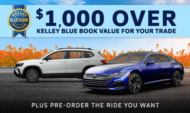 1000 USD over Kelley Blue Book value for your trade