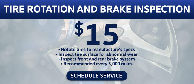 tire rotation and brake inspection