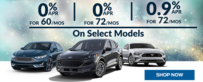 0% APR for 60 months on select models