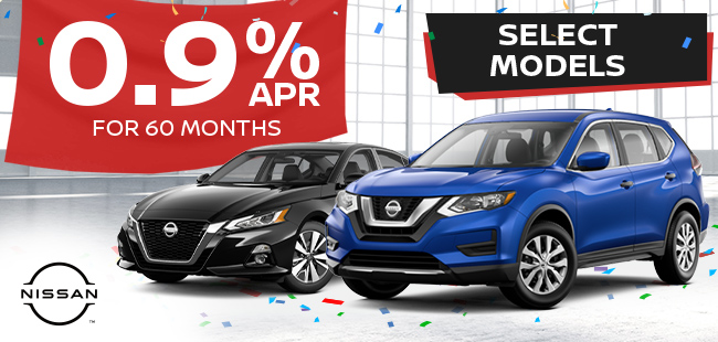 0.9% APR for 60 mos on select models