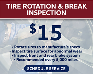tire rotation and brake inspection