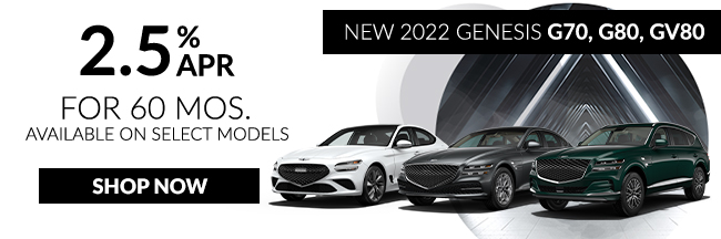 2022 Genesis G70, G80, GV80