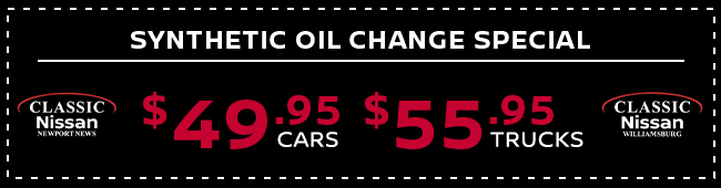 Synthetic Oil change special