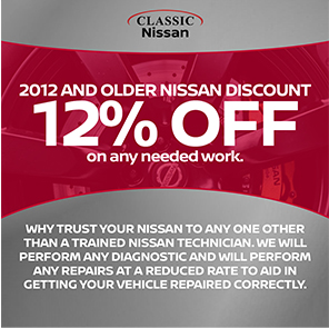 2012 and Older Nissan discount