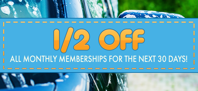 1/2 Off All Monthly Memberships For The Next 30 Days!