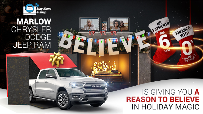 Marlow Chrysler Dodge Jeep RAM Is Giving You A Reason To Believe In Holiday Magic