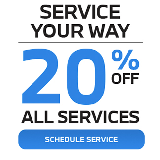 Service your way, 20 percent off all services