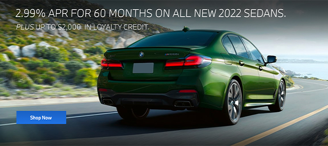 2.99% APR for 60 months on all new 2022 sedans