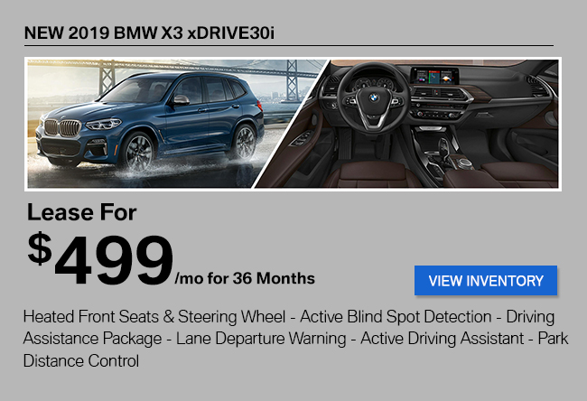 New 2019 BMW X3 xDrive30i