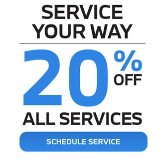 Service your way, 20 percent off all services