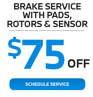 brake service with pads and rotors and sensor