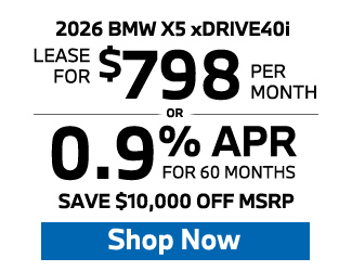 2026 BMW X5 XDRIVE40I Offer