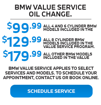 BMW value service oil change