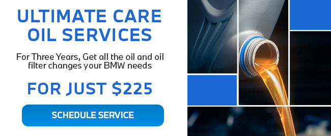 Ultimate Care Oil Services for three years get all the oil and oil filter changes your BMW needs