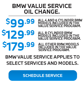 BMW value service oil change