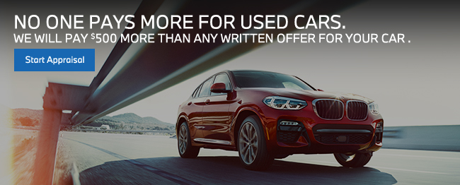 no one pays more for used cars. we will pay $500 more than any written offer for your car.