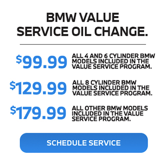 BMW value service oil change
