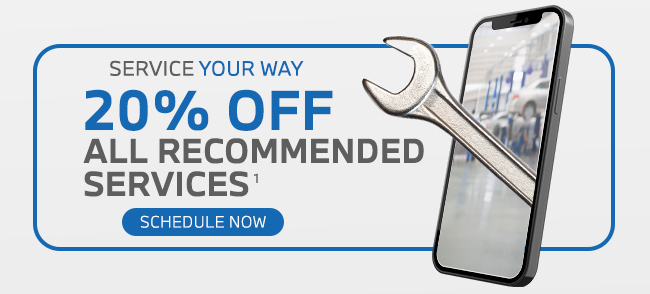 20% OFF ALL RECOMMENDED SERVICES