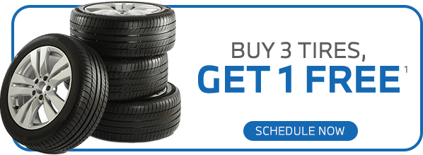 BUY 3 TIRES, GET 1 FREE offer