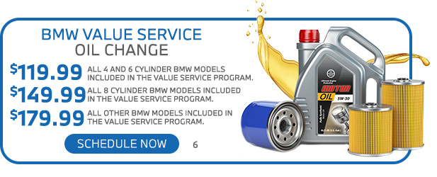 BMW VALUE SERVICE OIL CHANGE offer