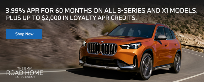 3.99 APR For 60 months on 3-series and X1