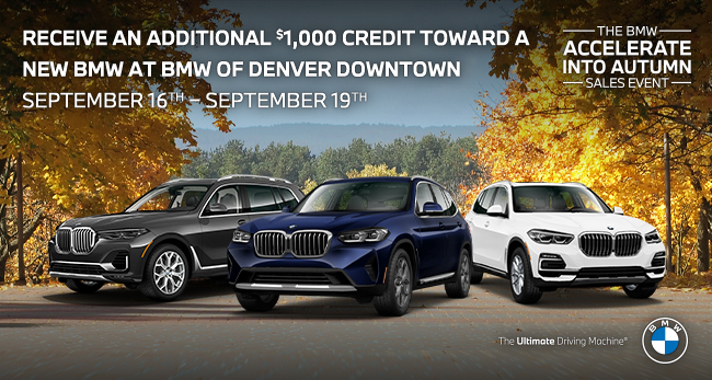Receive An Additional $1,000 Credit Toward A New BMW