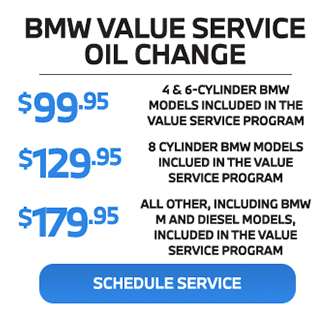 BMW oil change service
