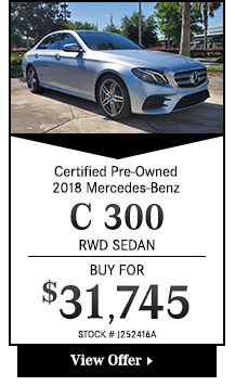 Certified Pre-Owned 2018 Mercedes-Benz C 300 RWD SEDAN