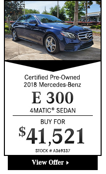 Certified Pre-Owned 2018 Mercedes-Benz E 300 4MATIC® SEDAN
