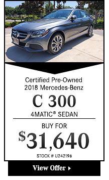 Certified Pre-Owned 2018 Mercedes-Benz C 300 4matic sedan