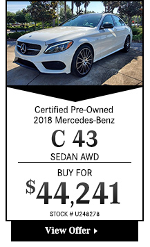 Certified Pre-Owned 2018 Mercedes-Benz C-Class SEDAN AMG® C 43 Sedan AWD