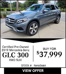 Mercedes-Benz GLC 300 $37,999