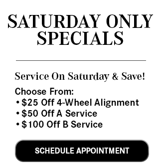 Saturday Only Specials