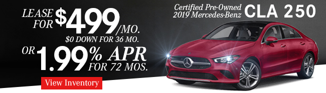 Certified Pre-Owned 2019 Mercedes-Benz CLA 250