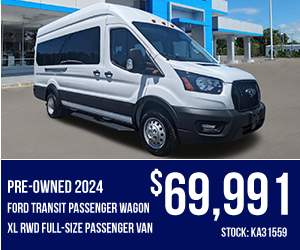 Pre-Owned 2024 Ford Transit Passenger wagon XL RWD Full-Size PAssenger Van