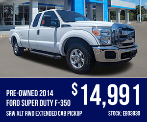 Pre-Owned 2014 ford super duty f-350 srw xlt rwd extended cab pickup