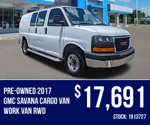 Pre-Owned 2017 gmc savana cargo van work van